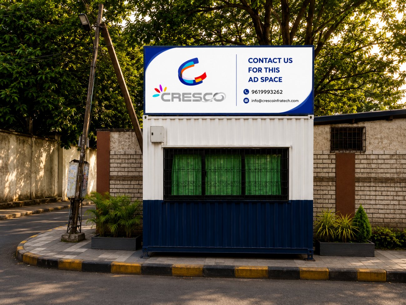 A Cresco backlit kiosk